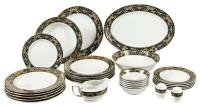 Сервиз столовый. Wertvolleperle Germany. BEST BLACK 30 Pcs dinner set (Столовый набор 30 предметов) на 6 персон