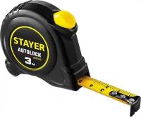 Рулетка с автостопом STAYER АutoLock 3м х 16мм 2-34126-03-16