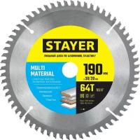 Диск пильный по алюминию, STAYER MULTI MATERIAL 3685-190-30-64