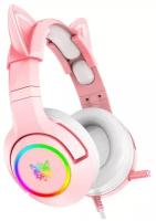 ONIKUMA - K9 Pink Cat. Professional Gaming Headset 3.5, игровые наушники кошачьи ушки с микрофоном