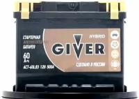 Автомобильный аккумулятор GIVER HYBRID 6СТ-60 Ah обратная полярность