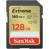 Карта памяти SANDISK 128Gb Extreme SDXC Class 10 UHS-I U3 V30 (180/90 MB/s)