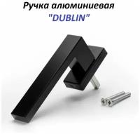 Ручка оконная Internika DUBLIN 45 мм, алюминиевая, 2 винта, черный матовый RAL9005M (45°), 2 шт