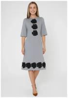 Платье женское Саната МадаМ Т А-силуэта Серого цвета 54 размера