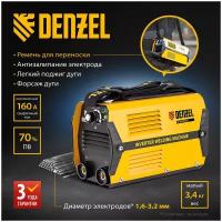 Аппарат инвертор. дуговой сварки Denzel DS-160 Compact 160 А, ПВ 70%, диам.эл. 1, 6-3, 2 мм 94371