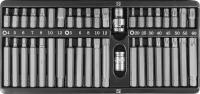 Набор вставок-бит 10 мм шестигранных H4-12 мм, Torx Т20-Т60, Spline М5-М12 (30 и 75 мм), 42 предмета Jonnesway S29H4142SM