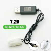 USB зарядное устройство для Ni-Cd и Ni-Mh аккумуляторов 7.2V с разъемом Tamiya KET-2P, кабель питания 7.2В тамия КЕТ-2Р