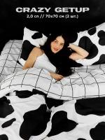 Постельное белье 2-спальное / комплект постельного белья 2.0 спальныйперкаль Crazy Getup 1 наволочка - 70х70 Cow