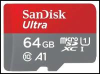 Карта памяти SanDisk MicroSD Ultra 64GB UHS-I SDSQUA4-064G-GN6MN