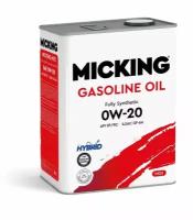 Моторное масло MICKING Gasoline Oil MG1 0W-20 синтетическое 4 л