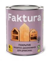 Faktura пропитка Декоративная пропитка Faktura для дерева биоцидная с льняным маслом и ионами серебра, 9 л, орех