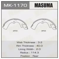 Колодки барабанные Masuma, MK1170 MASUMA MK-1170