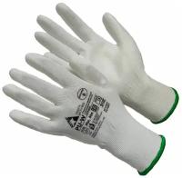 Перчатки нейлоновые белого цвета с полиуретановым покрытием Gward Astra Pu-W размер 7 S 6 пар