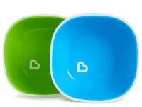 Munchkin набор детских цветных мисок Splash™ 2шт. 6+ Голубая зеленая