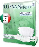 Подгузники для взрослых Flufsan Night Large, объем талии 115-150 см, 15 шт