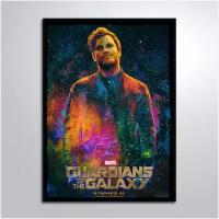 Постер в раме/Марвел Стражи Галактики Космос Звездный Лорд Marvel Guardians of the Galaxy