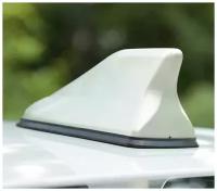Антенна плавник универсальная белая white плавник на крышу авто автоантенна