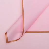 Пленка для цветов «Бронзовая полоса», светло-розовый, 58 х 58 ±5% см, 20 штук