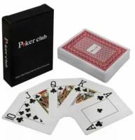 Карты игральные Poker Club 54 шт, цвет рубашки красный /Карты для покера и других игр