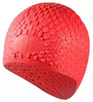 B31519-3 Шапочка для плавания силиконовая Bubble Cap (красная)
