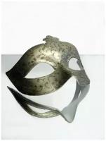 Венецианская маска золотая для маскарада, карнавала