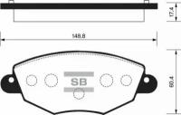 Колодки тормозные передние Sangsin Brake SP2030