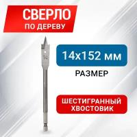 Сверло по дереву перовое 14х152 мм с шестигранным хвостовиком