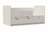 Кровать МиФ Юниор-4 шарли белый / дуб крафт белый 163.6x85x80 см