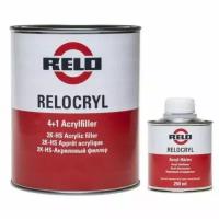 RELO Relocryl HS Грунт 4+1 наполнитель 1л. Серый + отв. Н5 0.25л