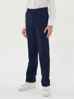 Школьные брюки утепленные (флис) для мальчика темно-синие