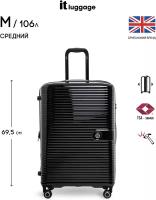 Чемодан it luggage/размер средний М/106л/поликарбонат/увеличение объема