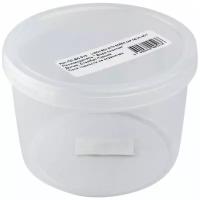 Пластиковый контейнер BORA для еды, продуктов, 0.75л, Н85хD122 мм, прозрачный, круглый, для пикника