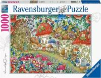 Пазл Ravensburger 1000 деталей: Грибные домики на цветочной поляне