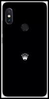 Силиконовый чехол на Xiaomi Redmi Note 5/Note 5 Pro / Сяоми Редми Нот 5/Нот 5 Про Белая корона на черном фоне