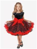 Нарядное платье для девочки Красотка. Красный