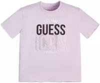 Футболка GUESS, хлопок, размер 170, фиолетовый