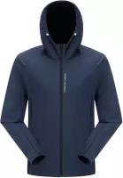 Ветровка TOREAD Men's running training jacket для бега, складывается в карман, вентиляция, светоотражающие элементы, быстросохнущая, несъемный капюшон, размер S, синий