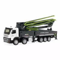 Металлический грузовик бетононасос HuiNa Toys 1:50 - HN1709-GREEN