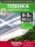 Пленка полиэтиленовая рукав 80 мкм 6 м (1,5 м х 2) эконом (укрывной материал)