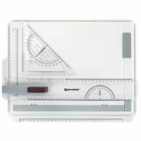 Доска чертежная А4 Brauberg с рейсшиной и треугольником 370х295 мм 210535 (1)