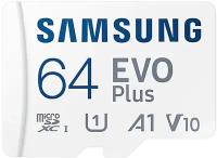 Карта памяти Samsung microSDXC 64GB EVO PLUS microSDXC Class 10 UHS-I, U1 + SD адаптер MB-MC64KA/APC