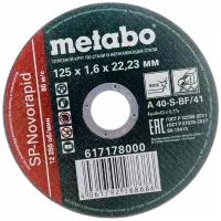 Диск Metabo SP-Novorapid 125x1.6x22.2mm RU отрезной для нержавеющей стали 617178000