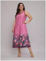 Платье женское Алтекс длинное розовое, размер 56