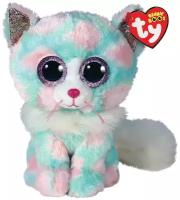 Игрушка мягкая TY Beanie Boo's Кошечка OPAL в постельный тонах 15см, 36376