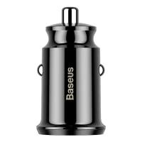 Автомобильное зарядное устройство BASEUS Grain, 2*USB, 3.1A, 5W, черный