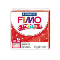 Полимерная глина FIMO kids 42 г блестящий красный (8030-212)