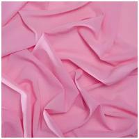Ткань шифон-стрейч розовый без рисунка (2538)