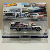 Модель коллекционная Hot Wheels Car Culture Team Transport Premium 72 Plymouth Cuda Retro Rig