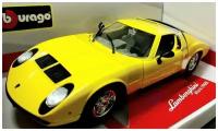 Lamborghini Miura 1:18 коллекционная металлическая модель автомобиля Bburago 18-11010 yellow