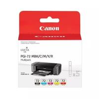 Картридж для печати Canon Картридж Canon 72 6402B009 вид печати струйный, цвет Голубой,Желтый,Красный,Пурпурный,Черный, емкость 65мл